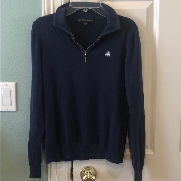 Brooks Brothers Tops - Brooks Brothers Navy Quarter Zip Pullover